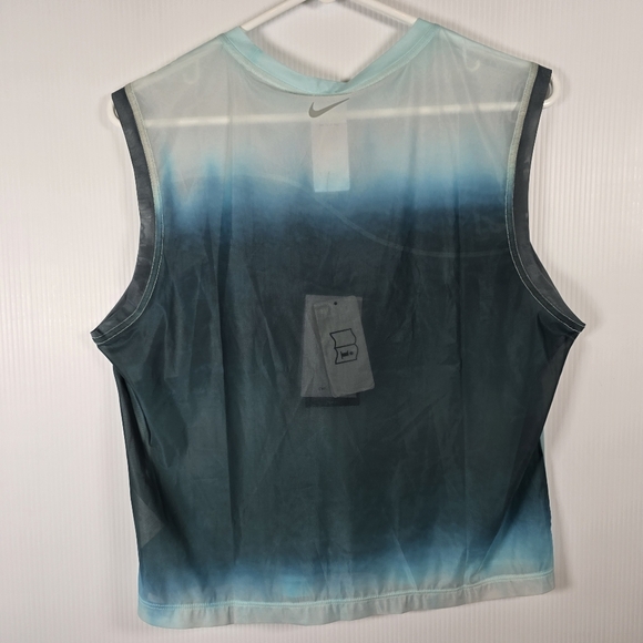 NWT Nike Women's Blue X Norblack Norwhite Dri-Fit Printed Tank Top Size XL - Picture 2 of 12